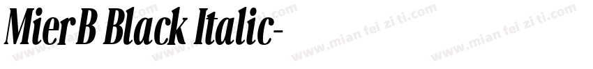 Mier B Black Italic字体转换